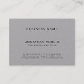Trendy Design Elegant Monogram Minimalist Plain Business Card (Back)