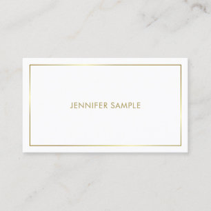 Trendy Design Gold Plain Glamorous Luxury Business Card