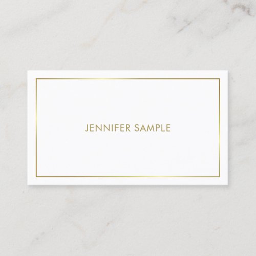 Trendy Design Gold Plain Glamorous Luxury Business Card