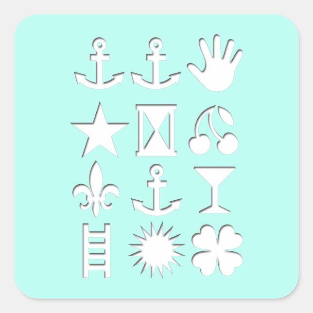 trendy Design Square Sticker (Front)