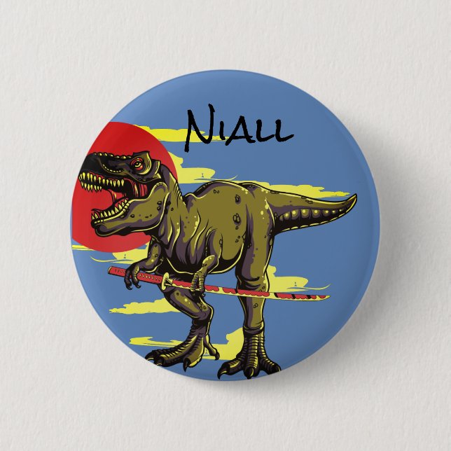 Trendy Dinosaur    Button (Front)