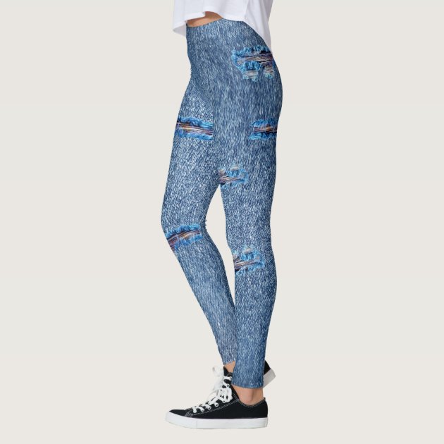 SPANX Distressed Denim Leggings