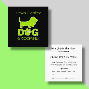 Trendy Dog Grooming Appointment Business Cards
