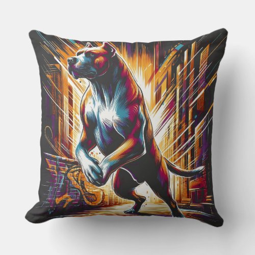 Trendy Dogo Argentino Dog Lovers Throw Pillow