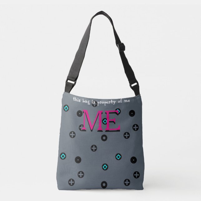 Trendy Dot Custom Monogrammed Crossbody Bag (Front)