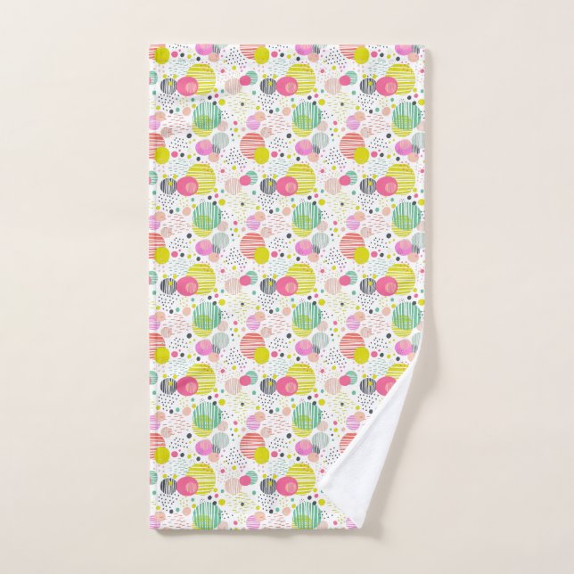 Trendy dots pattern hand towel  (Hand Towel)