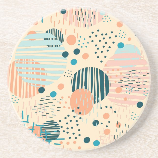 Trendy dots pattern throw pillow coaster (Front)