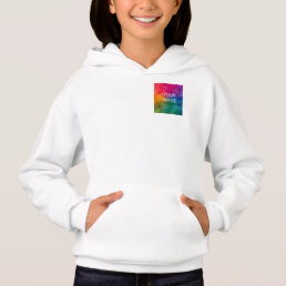 Trendy Double Sided Design White Template Girls Hoodie