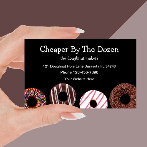 Trendy Doughnut Shop Business Card Template