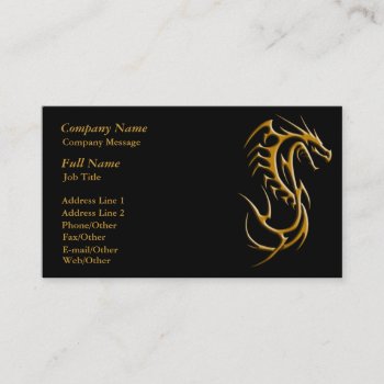 Trendy Dragon Business Card Template by atteestude at Zazzle