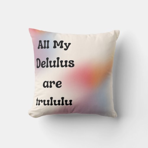 Trendy Dreamy and chic Customize Throw Pillow