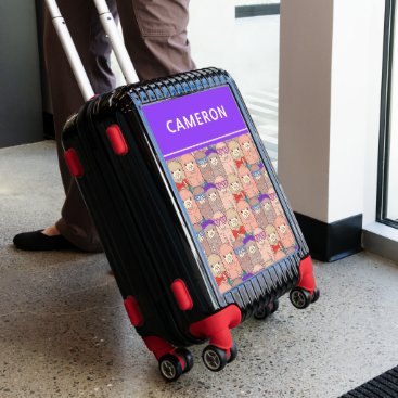 Trendy Dressed Llama Pattern | Personalize Luggage Trendy Dressed Llama Pattern | Personalize Luggage