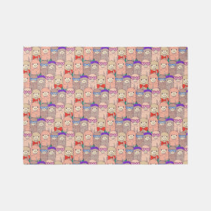 Trendy Dressed Llama Pattern Rug