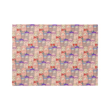 Trendy Dressed Llama Pattern Rug Trendy Dressed Llama Pattern Rug