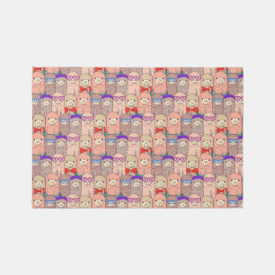 Trendy Dressed Llama Pattern Rug