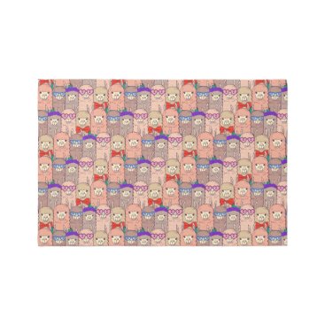 Trendy Dressed Llama Pattern Rug Trendy Dressed Llama Pattern Rug