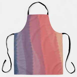 Trendy Dusk Colored Watercolor Painting Apron