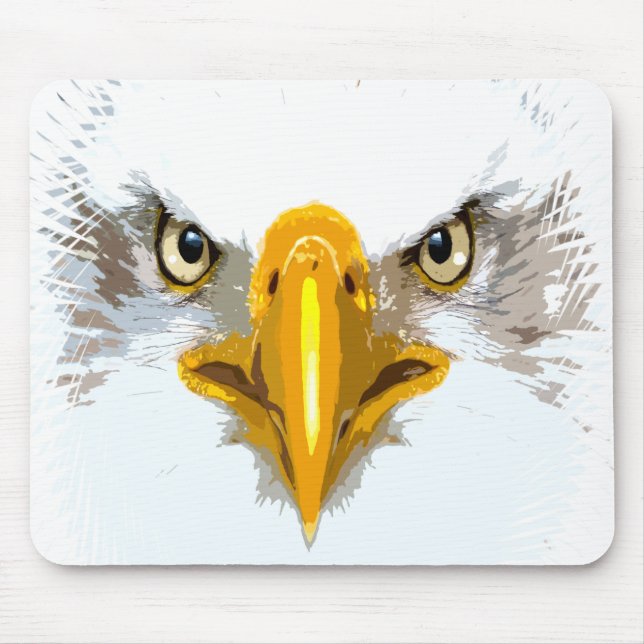 Trendy Eagle Head Modern Pop Art Template Mouse Pa Pad (Front)