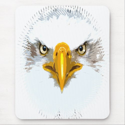 Trendy Eagle Head Modern Pop Art Template Mouse Pad