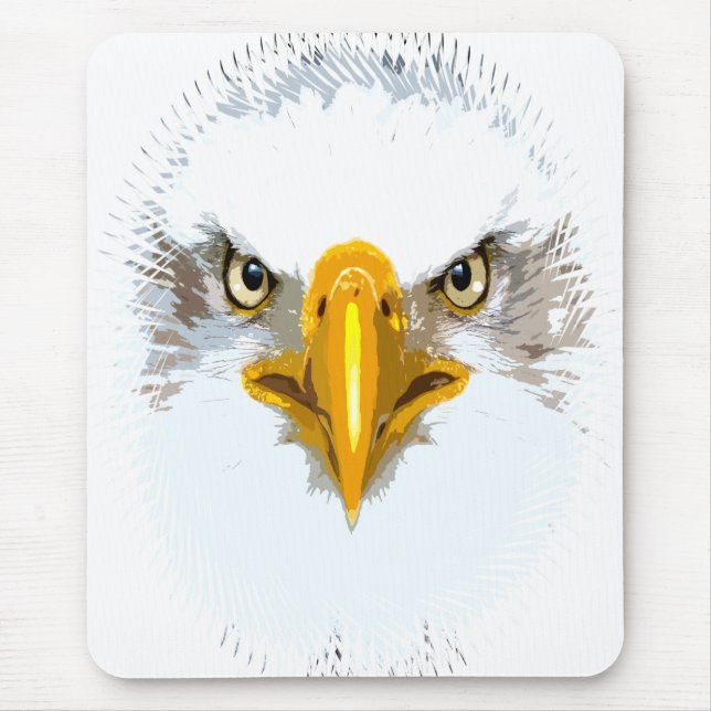Trendy Eagle Head Modern Pop Art Template Mouse Pad (Front)