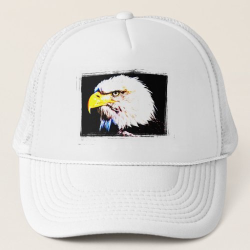 Trendy Eagle Head Pop Art Modern Elegant Template Trucker Hat