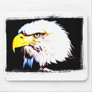 Trendy Eagle Head Pop Art Picture Template Mouse Pad