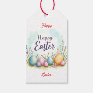 Trendy Easter Eggs Beautiful Collection Gift Tags