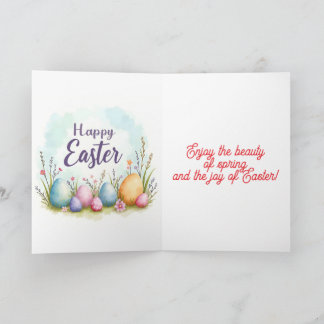 Trendy Easter Eggs Beautiful Collection Holiday Card
