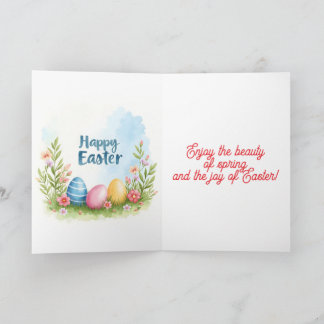Trendy Easter Eggs Beautiful Collection Holiday Card