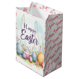 Trendy Easter Eggs Beautiful Collection Medium Gift Bag