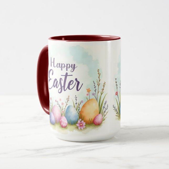 Trendy Easter Eggs Beautiful Collection Mug (Front Left)