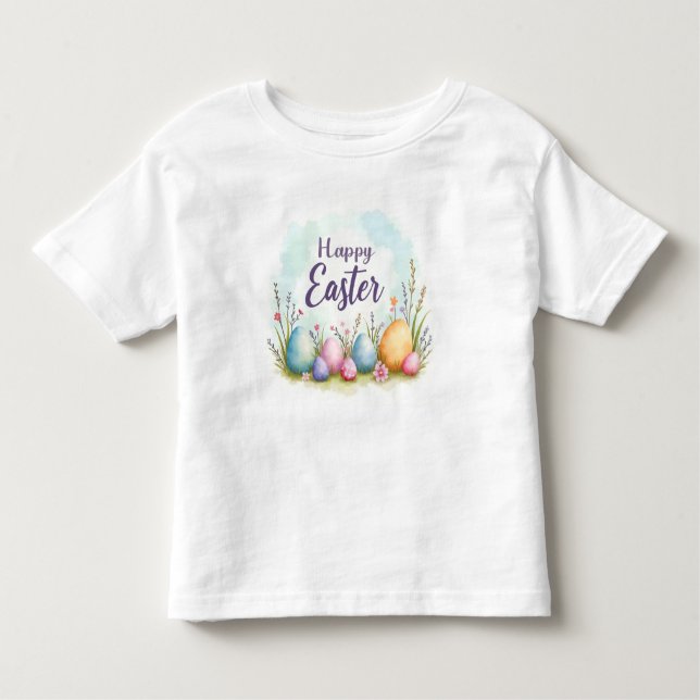 Trendy Easter Eggs Beautiful Collection Toddler T-shirt (Front)
