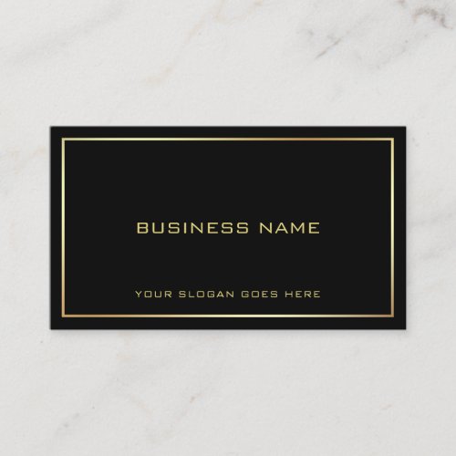 Trendy Elegant Black And Gold Modern Template Business Card