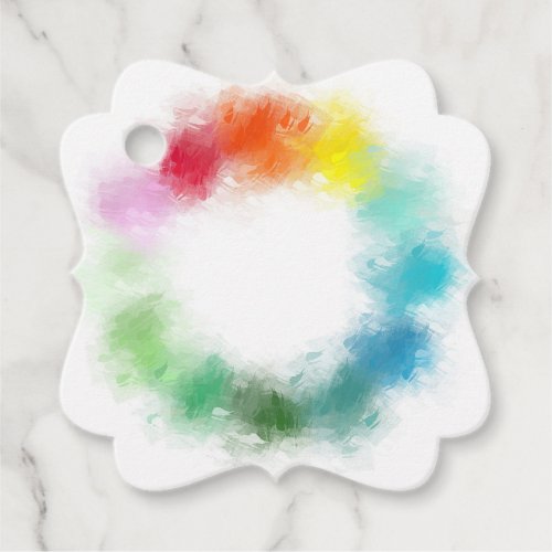Trendy Elegant Blank Colorful Abstract Modern Favor Tags