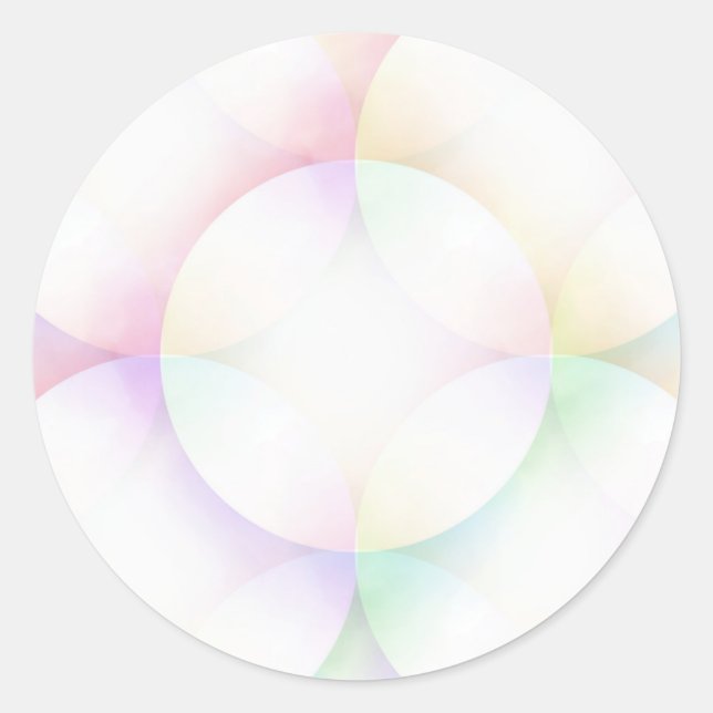 Trendy Elegant Blank Template Modern Watercolor Classic Round Sticker (Front)