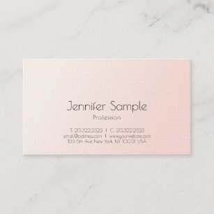 Trendy Elegant Blush Pink Modern Minimalist Luxury Business Card