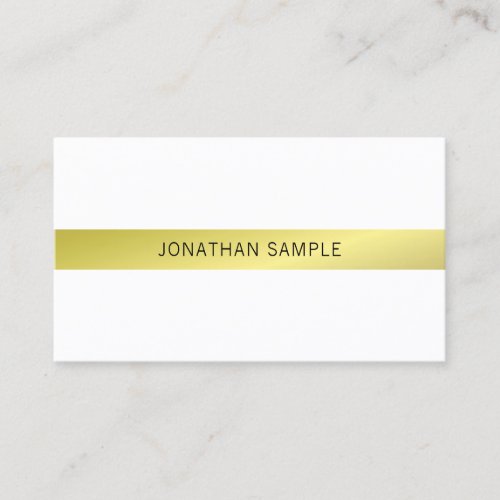 Trendy Elegant Clean Design Gold Plain Luxury Business Card