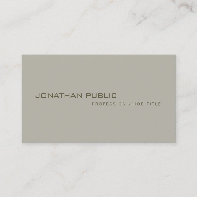 Trendy Elegant Clean Professional Template Modern Business Card (Front)