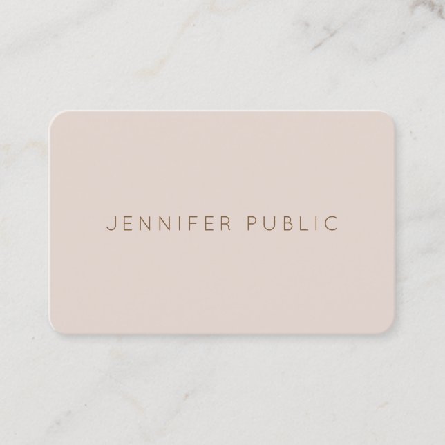 Trendy Elegant Color Professional Simple Template Business Card (Front)