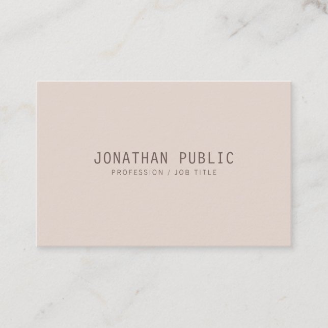 Trendy Elegant Colors Creative Template Modern Top Business Card (Front)