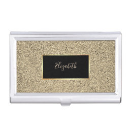 Trendy Elegant Cool Gold Marble,Frame Business Card Case