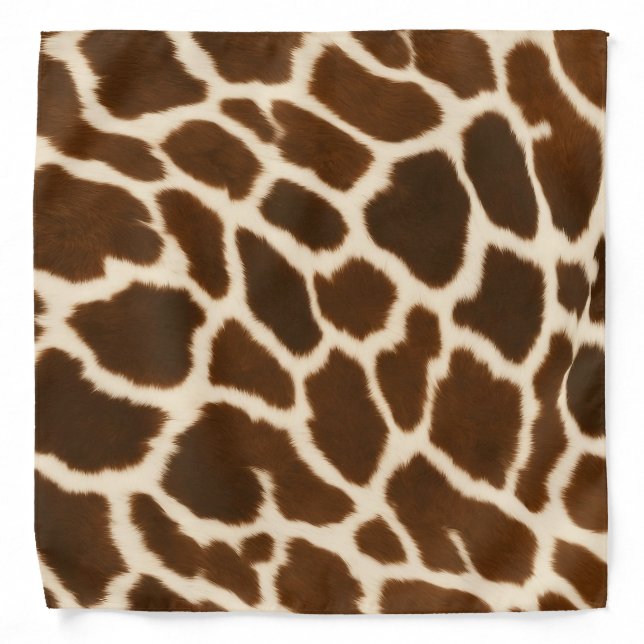 Trendy Elegant Cow Faux Leather Collection Bandana (Front)