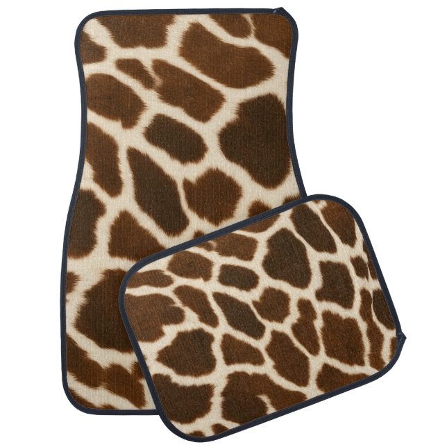 Trendy Elegant Cow Faux Leather Collection Car Floor Mat (Set)