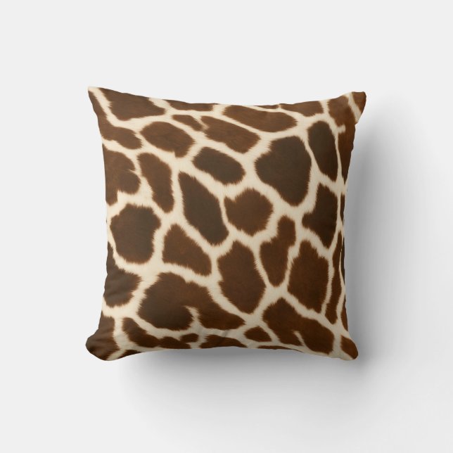 Trendy Elegant Cow Faux Leather Collection Throw Pillow (Front)
