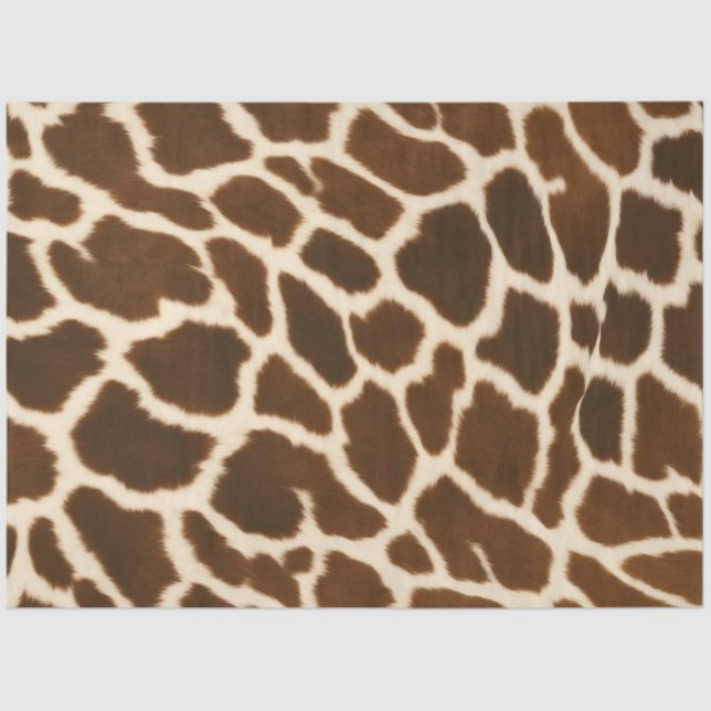 Trendy Elegant Cow Faux Leather Collection Tissue Paper (Front)