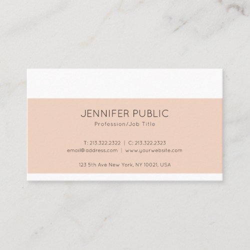 Trendy Elegant Design Modern Simple Plain Luxury Business Card