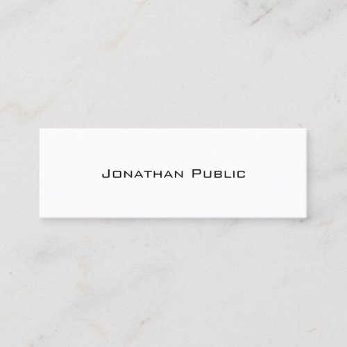 Trendy Elegant Design Modern Simple Plain Mini Business Card