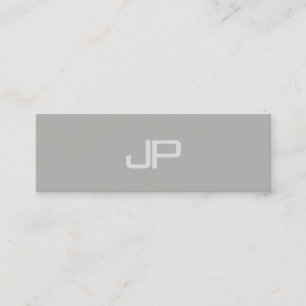 Trendy Elegant Design Monogram Minimalistic Plain Mini Business Card