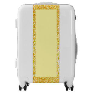 Trendy Elegant Faux Gold Glitter Custom Blank Luggage