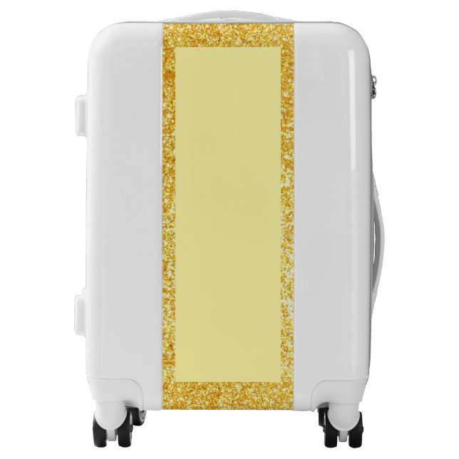 Trendy Elegant Faux Gold Glitter Custom Blank Luggage (Front)